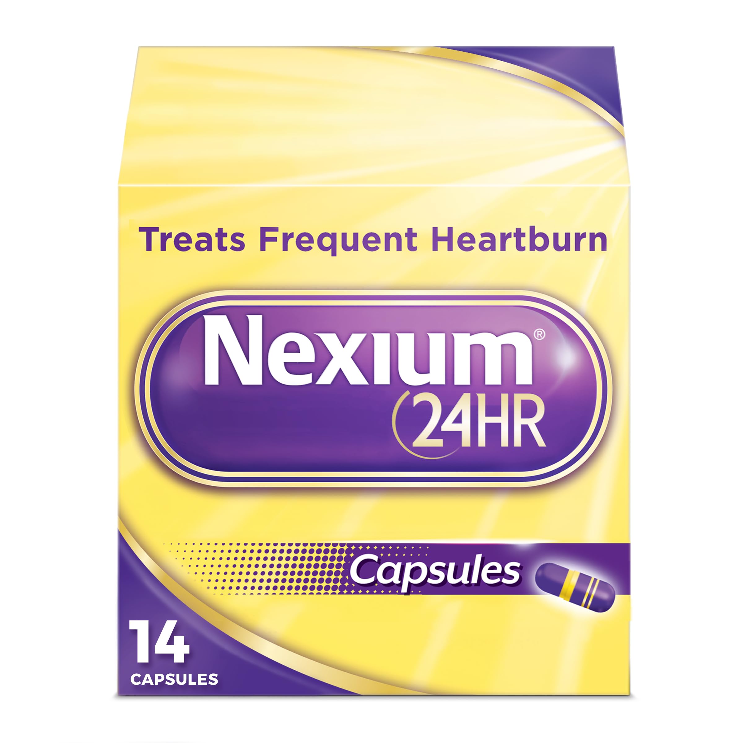 Nexium 24HR bottle front ready for everyday protection.