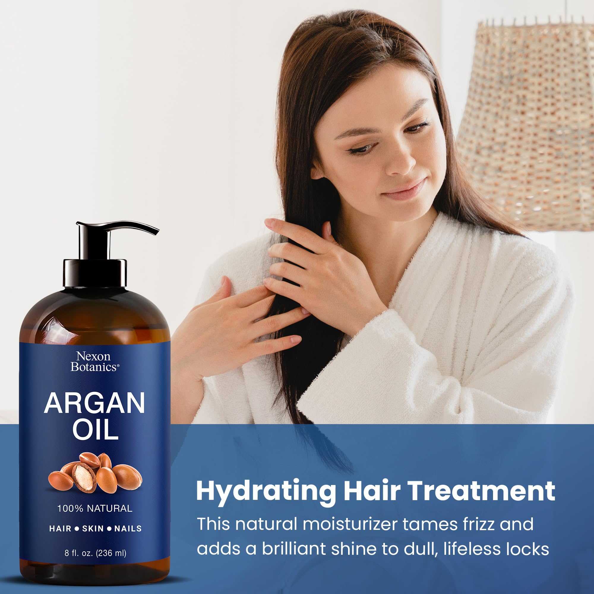 Nexon Botanics Argan Oil packaging designed in the USA