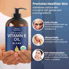 Nexon Botanics organic vitamin E oil blend enhances nail health and strength.