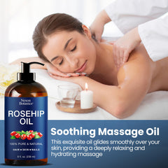 Nexon Botanics rosehip oil gua sha routine image showcases massage-friendly nourishment.