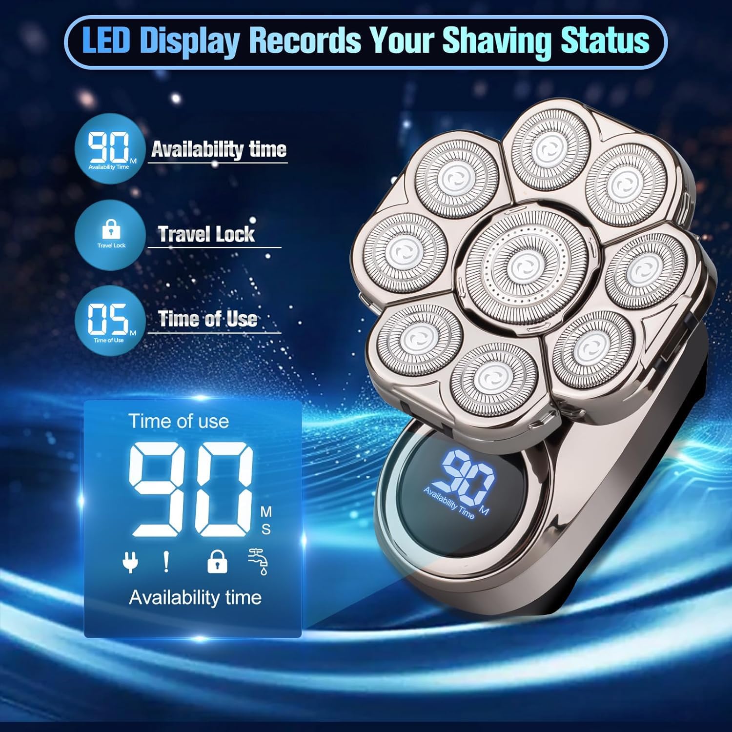 NEXT BEAUTY IPX7 waterproof design for wet or dry shaving and rinsing