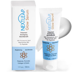 Next Leap Tranexamic Acid Serum bottle with lightweight anti-aging formula