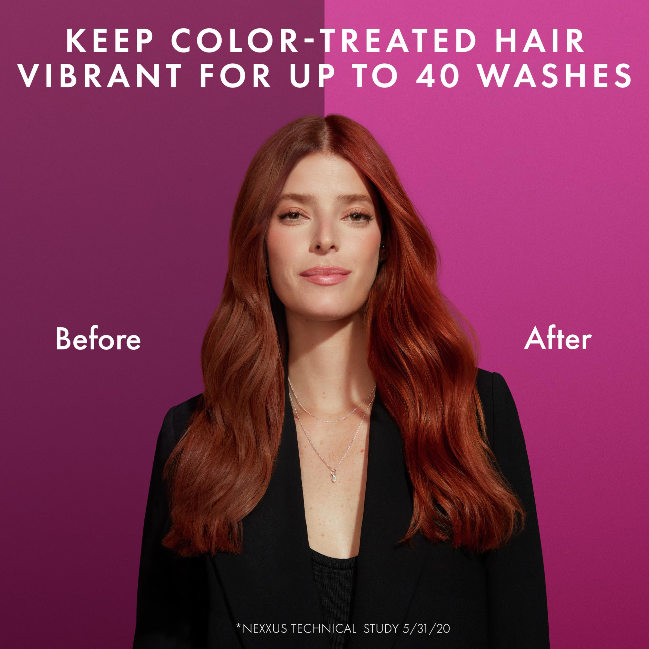 Nexxus Color Assure, cabello teñido, lavado que realza el color.
