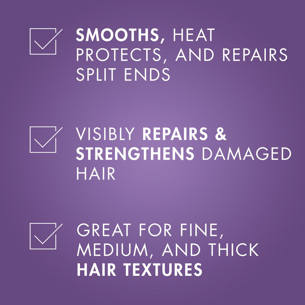 Nexxus Keraphix application on damp hair shows leave-in usage for revival