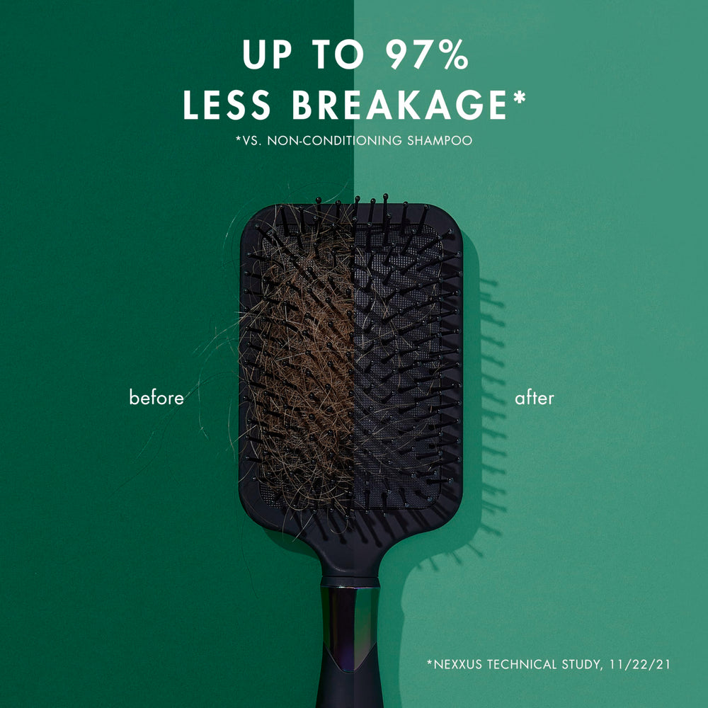 Nexxus ProteinFusion biotin keratin collagen bottle highlights nourishing ingredients