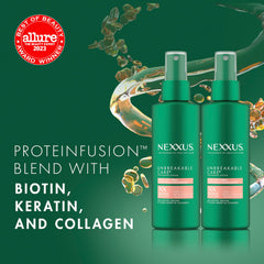 Nexxus Root Lift Spray mist on scalp for targeted volume