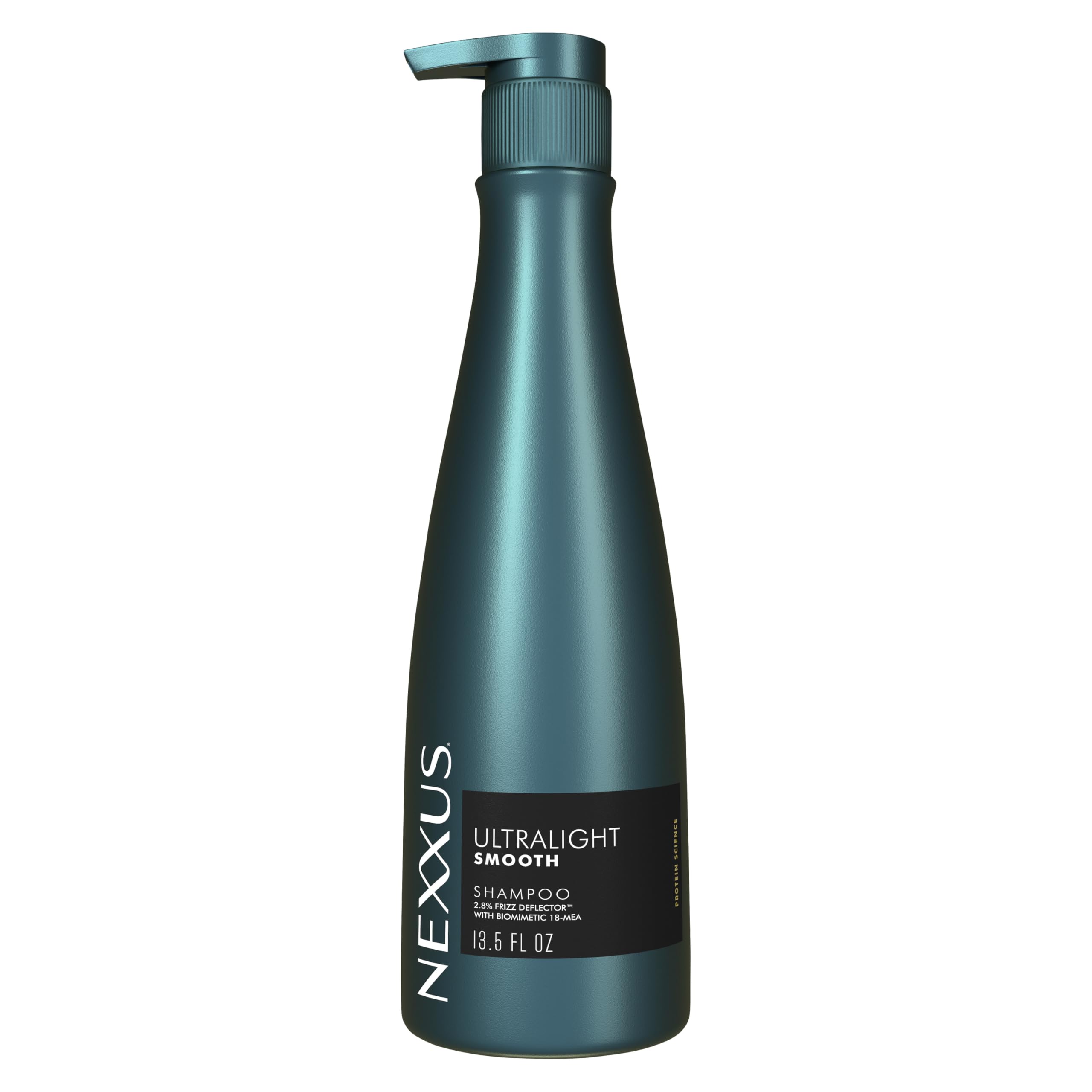 Nexxus Ultralight Smooth Shampoo bottle front view highlights weightless frizz control.