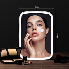 NEZZOE Lighted Makeup Mirror side-angle shows true reflections for skincare