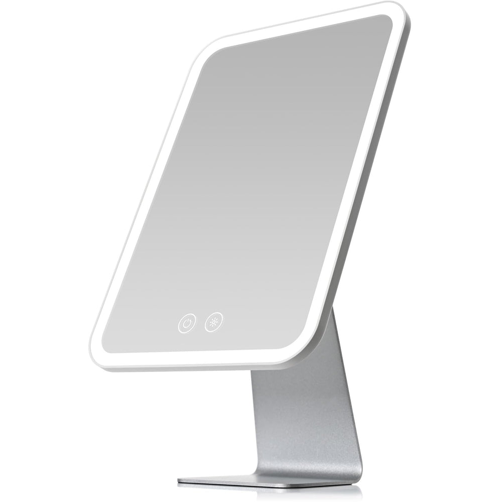 NEZZOE Lighted Makeup Mirror front view with sturdy stand for stable vanity use
