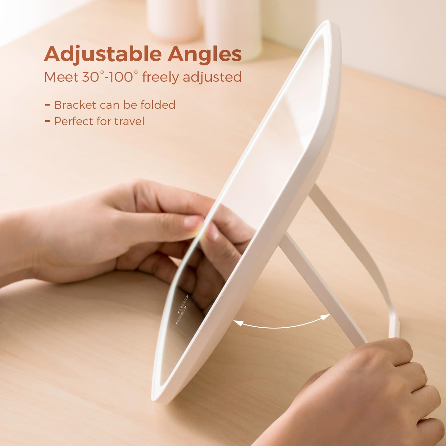 NEZZOE Lighted Makeup Mirror USB-C charging keeps you powered on the go