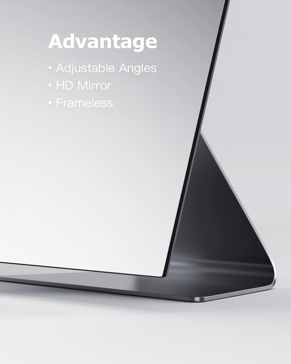 NEZZOE rectangular makeup mirror on countertop ready for daily grooming