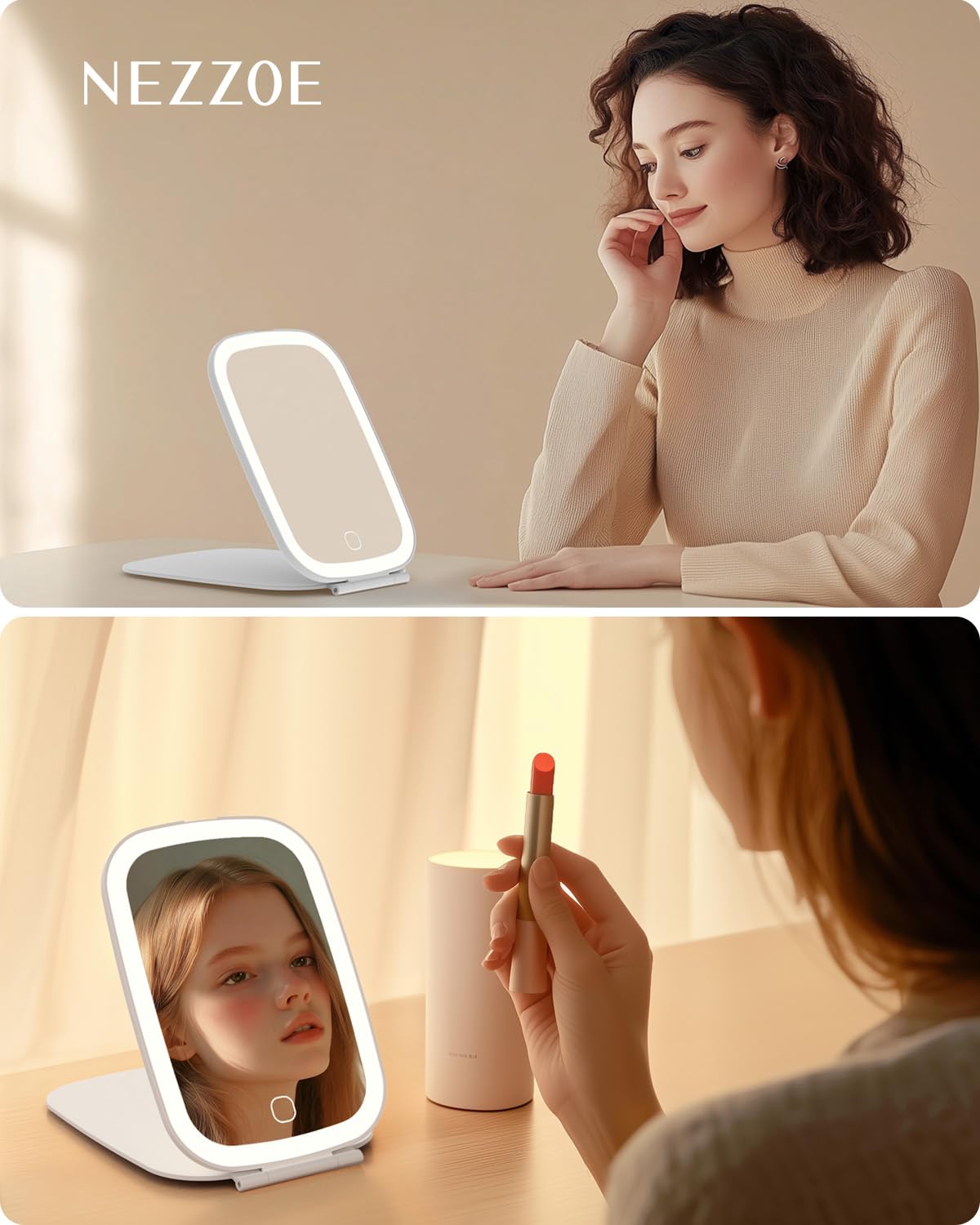 NEZZOE HD glass mirror with no distortion for natural reflections