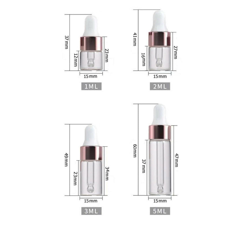 NGARHUG STORE pack of 4 clear-glass bottles for versatile beauty and oil blends