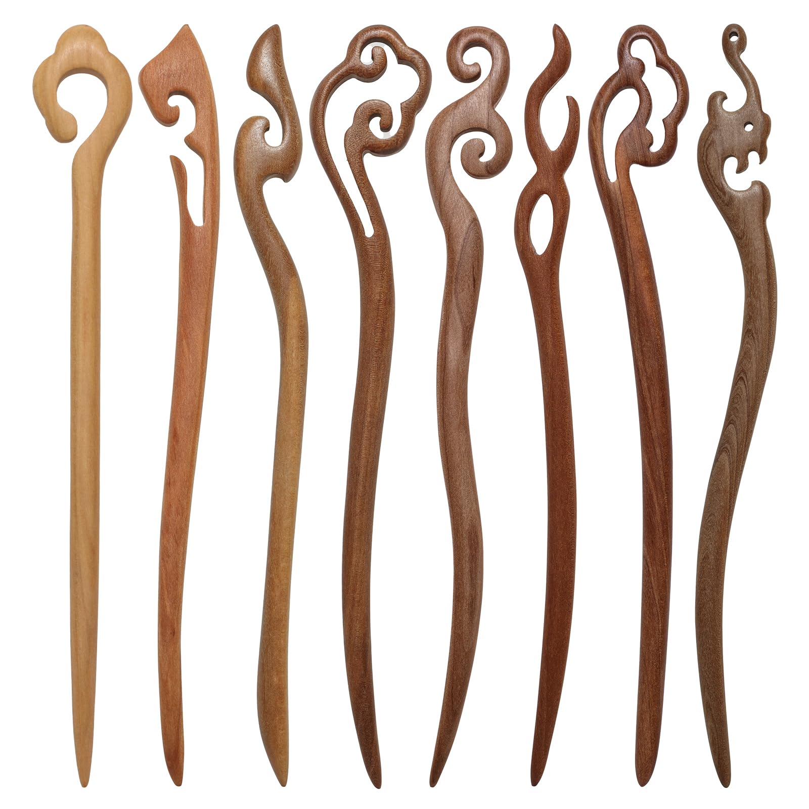 Ngdhkd wooden hair sticks, 7.1 inches, ideal for secure buns.