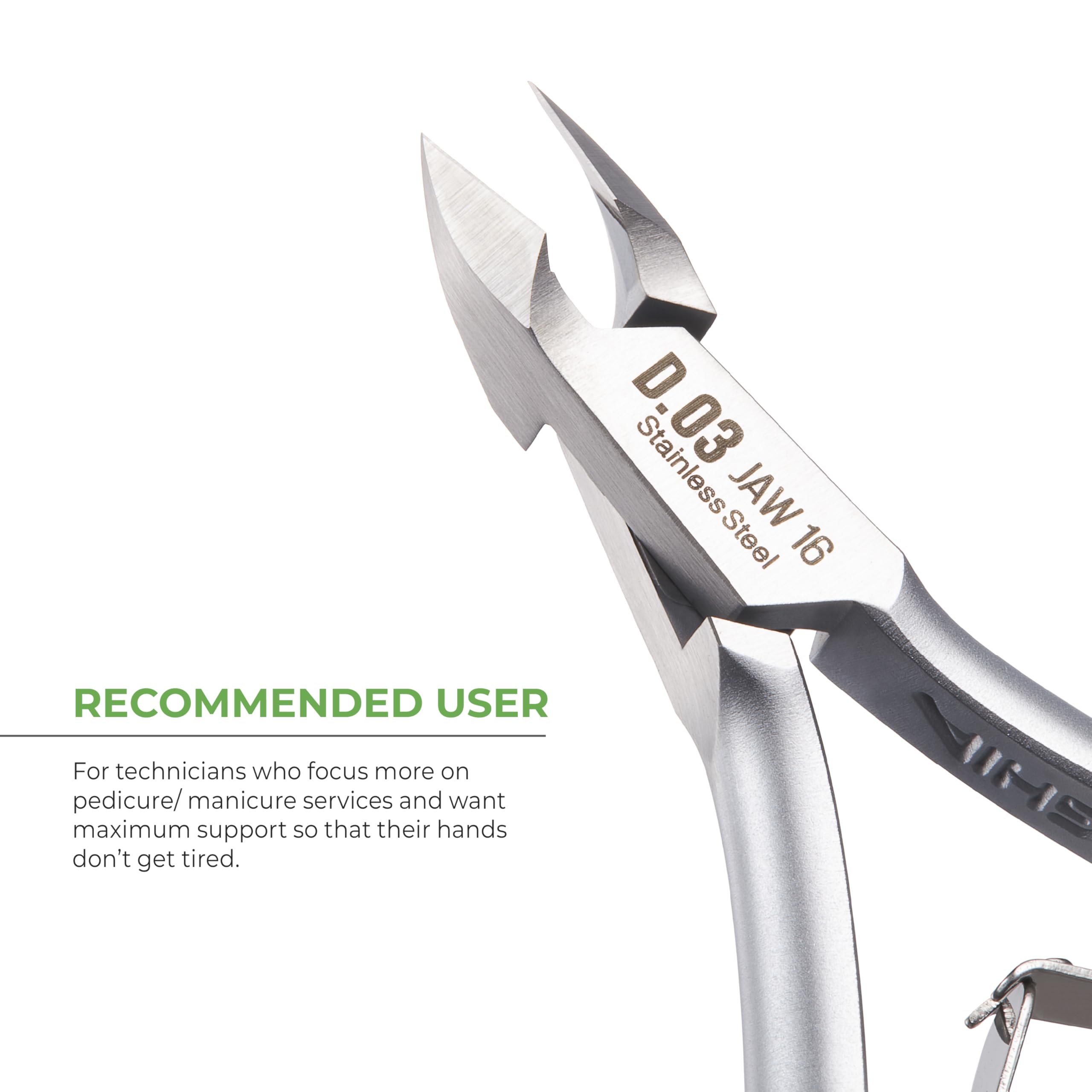 NGHIA cuticle nipper D-03 jaw16 in-home use shows easy daily grooming.