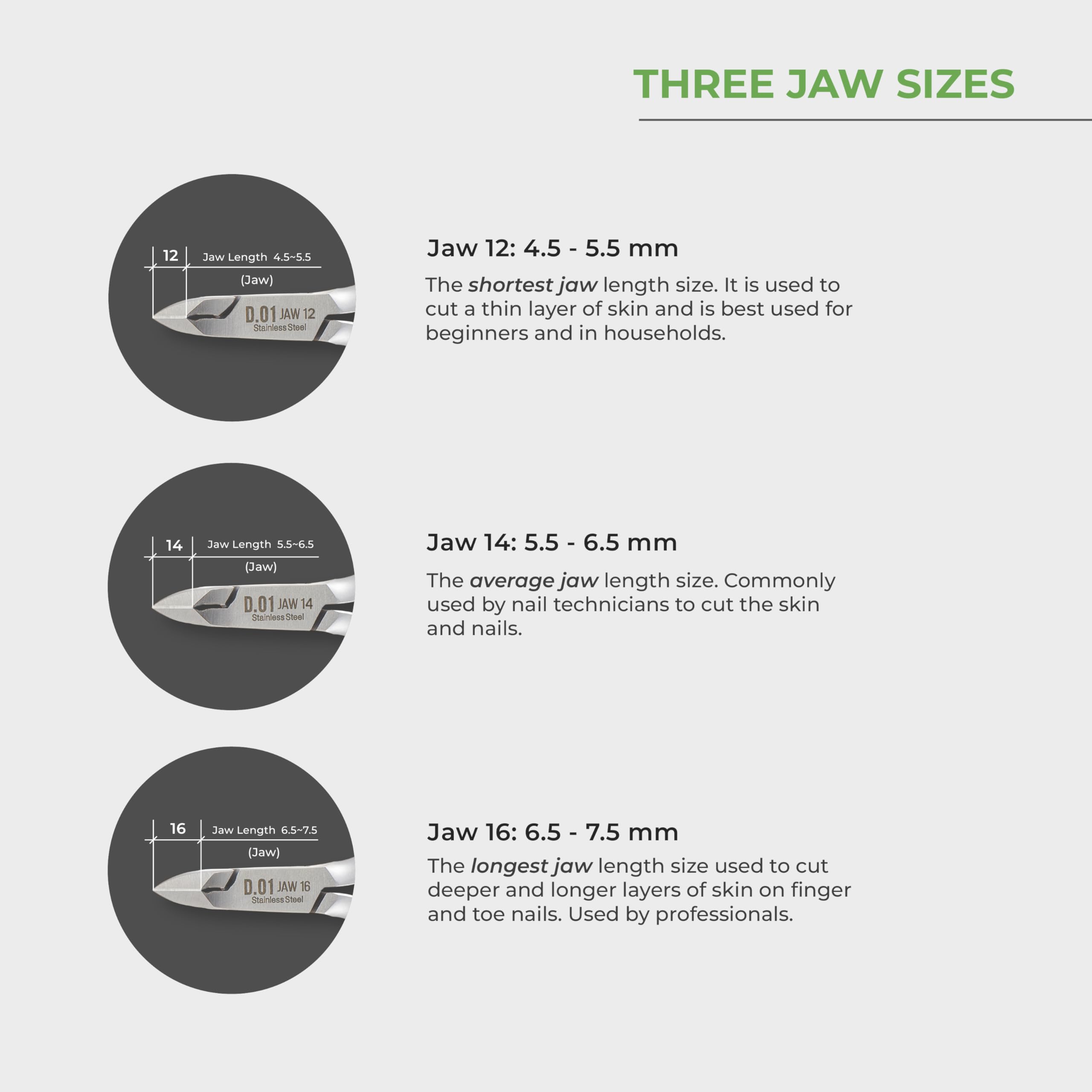NGHIA cuticle nipper D-03 jaw16 lap joint enables smooth, gentle movement.