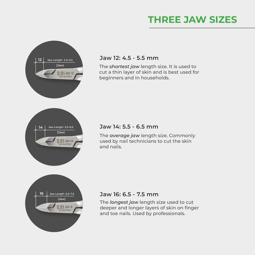NGHIA cuticle nipper D-03 jaw16 lap joint enables smooth, gentle movement.