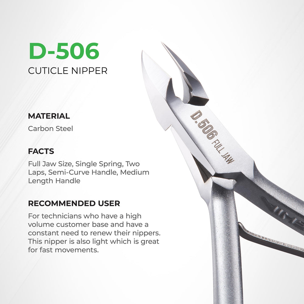Nghia D-506 grey-plated handle offers ergonomic grip during detail work.