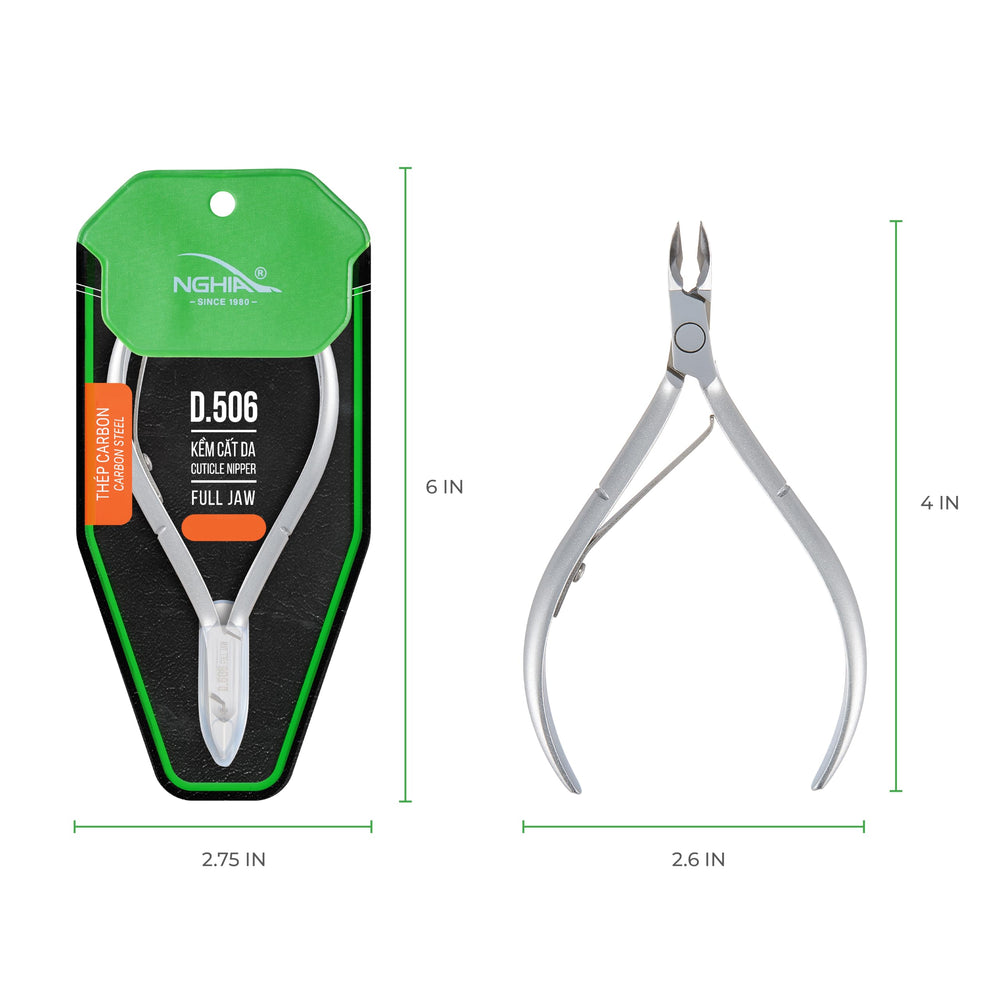 Nghia D-506 close-up shows the single spring for smooth snips.