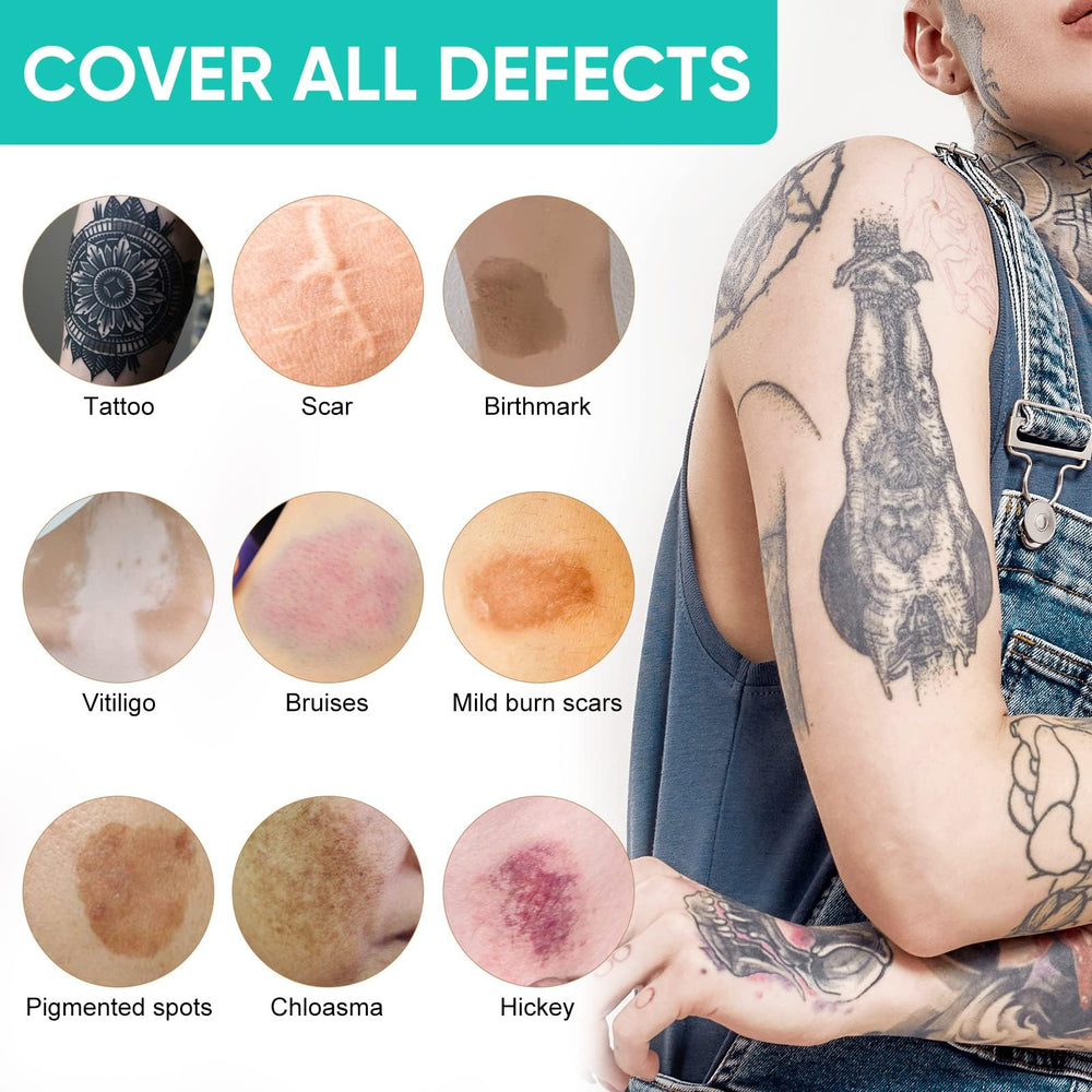 NHZ Tattoo Cover Up Makeup waterproof display on skin for durable wear