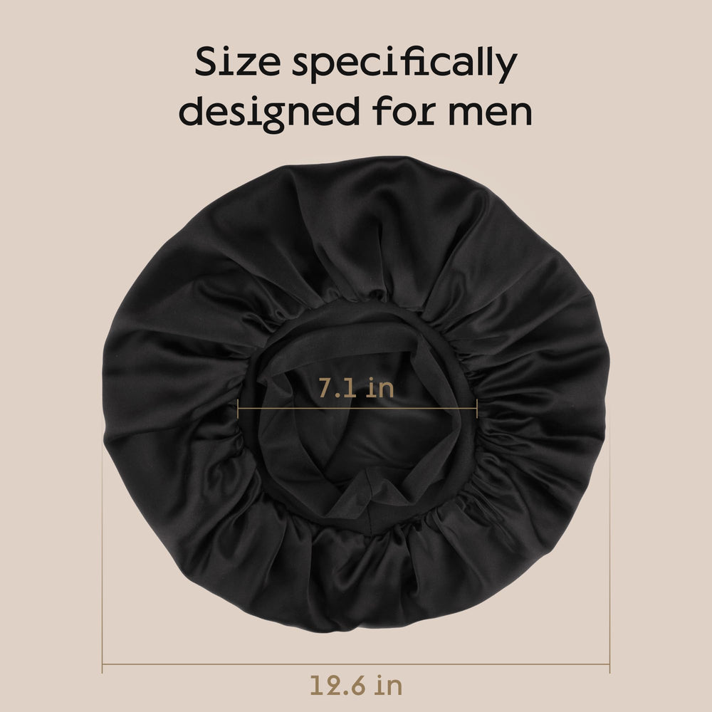 Niagara Satin Bonnet elastic-band fit securely around the head.