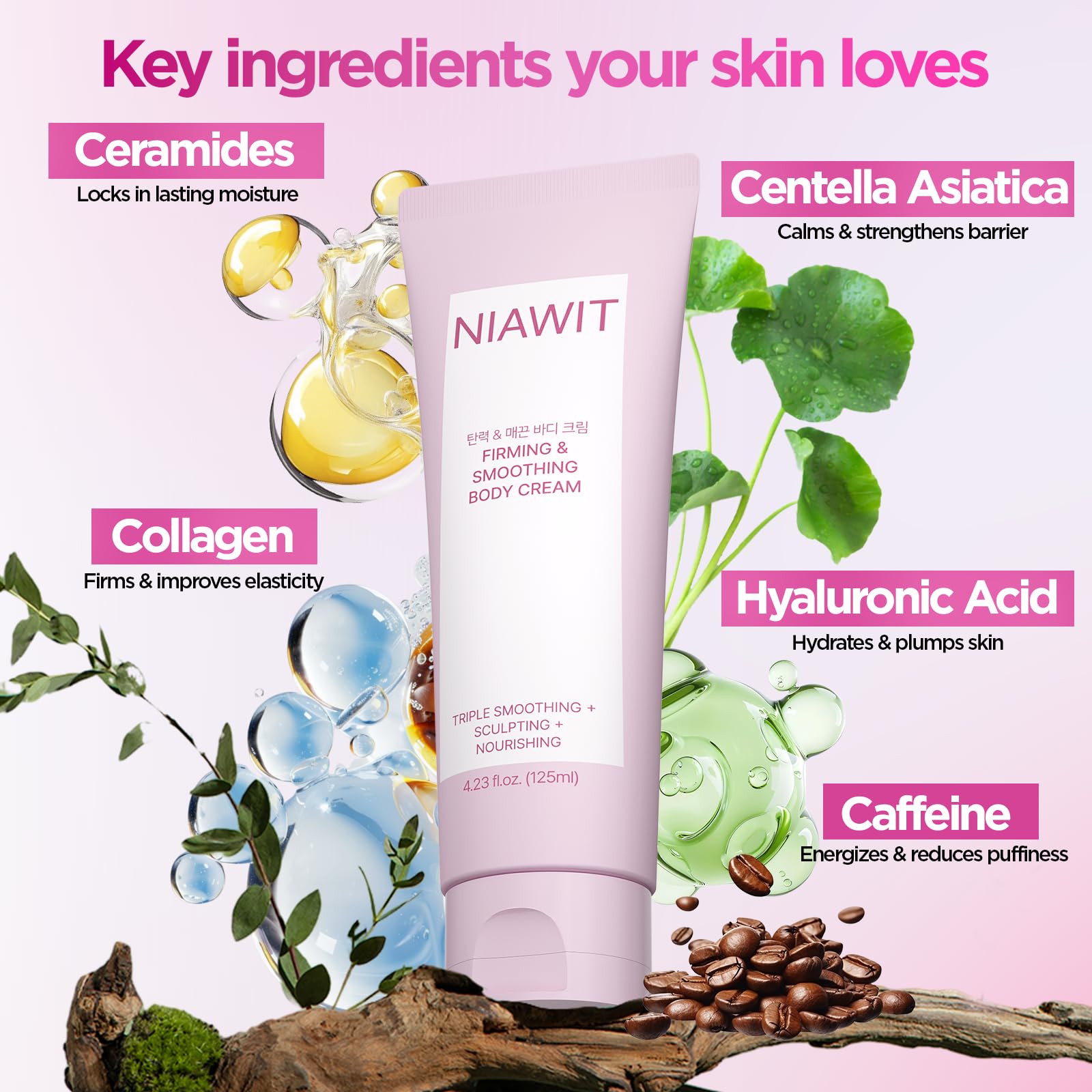 NIAWIT belly area application demonstrates smoothing for a toned midsection