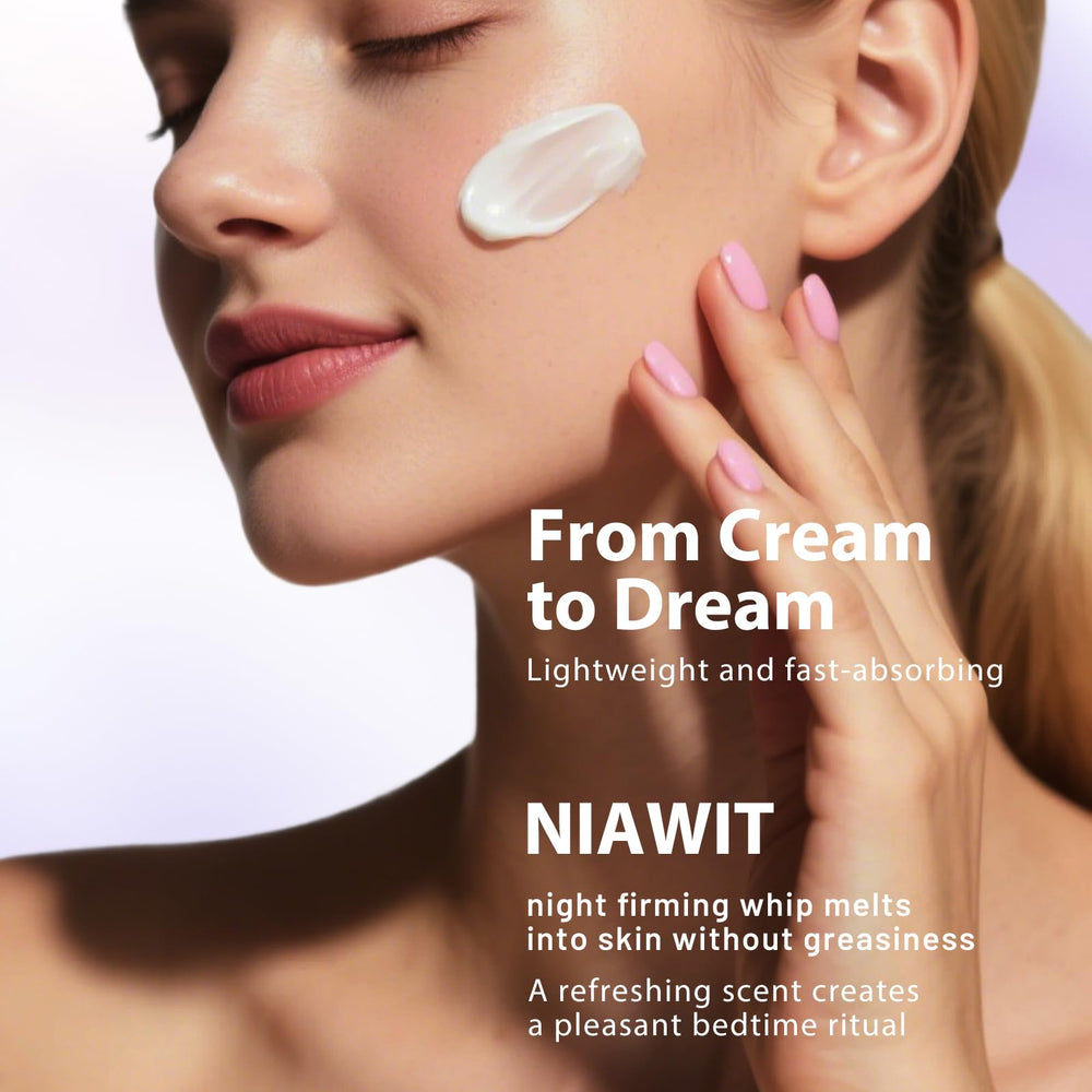 NIAWIT Overnight Toning Body Whip label communicates clinically tested formulation.