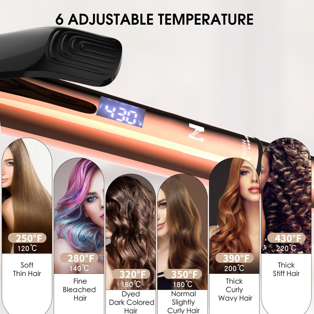 Nicebay curling iron temperature settings range from 250 to 430°F for versatile styling