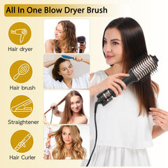Nicebay hair dryer brush oval ceramic barrel delivering even heat and smooth results