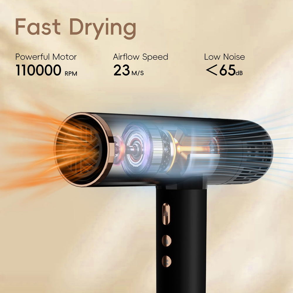 Nicebay ionic hair dryer concentrator-attachment close-up for precise styling