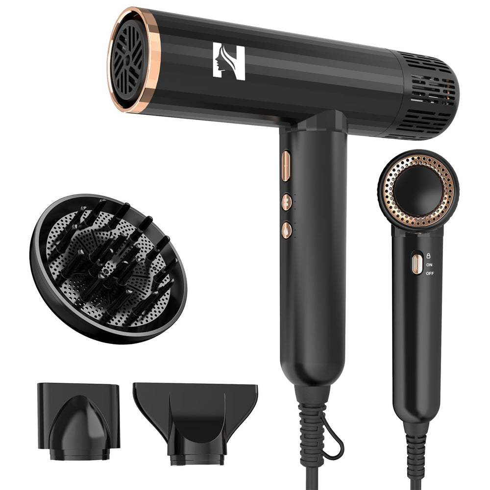 Nicebay ionic hair dryer front view for quick at-home drying