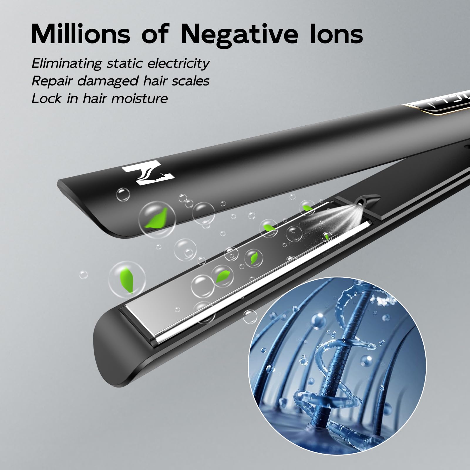 Nicebay travel-friendly hair straightener compact for on-the-go styling
