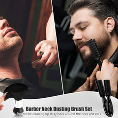 NICEMOVIC barber brush cleaner set with dual brushes for tools and surfaces