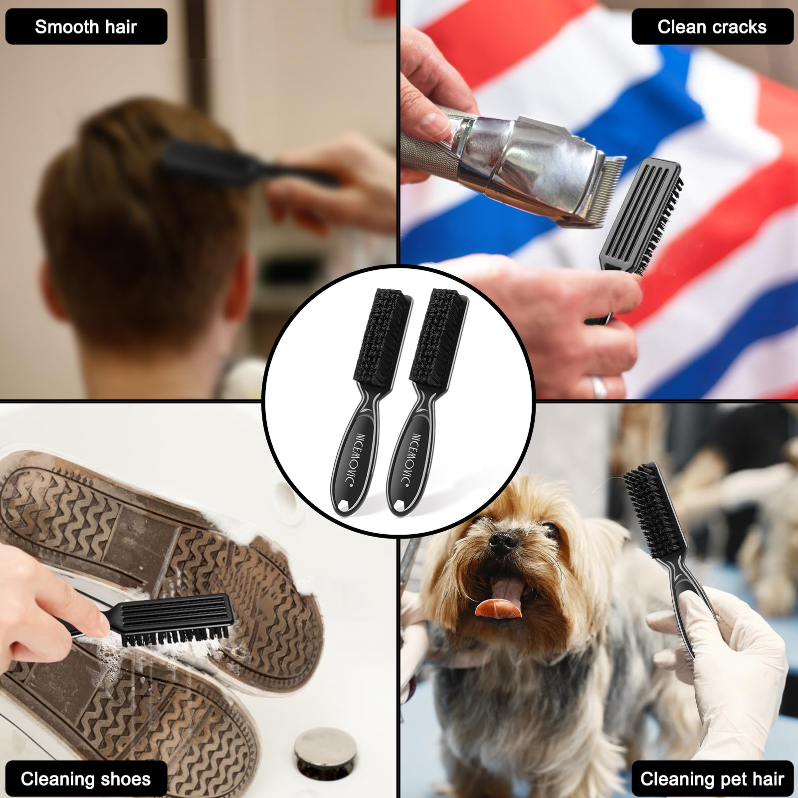 NICEMOVIC multi-use cleaning brush is ideal for salons and home grooming routines.
