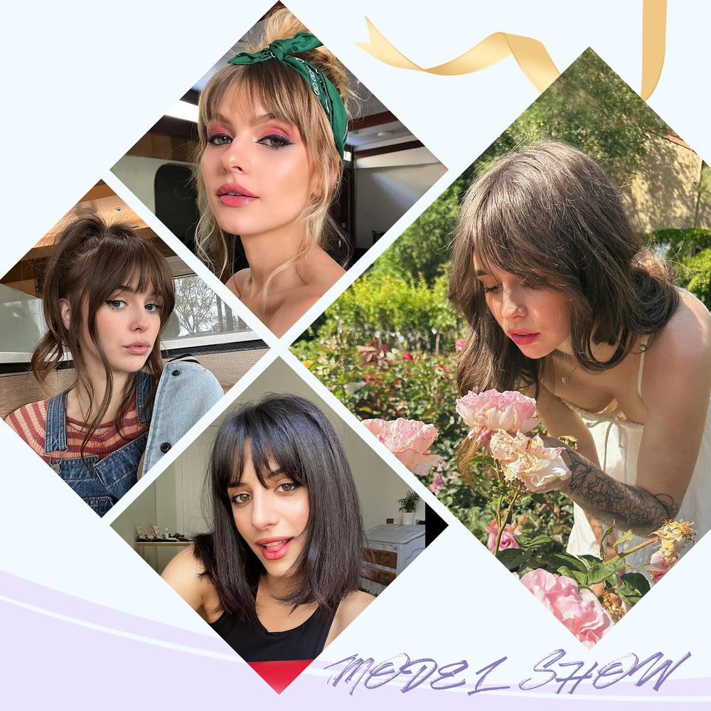Niceone Hair bangs volume revival face-frame demonstrates fluffy, salon-fresh finish.