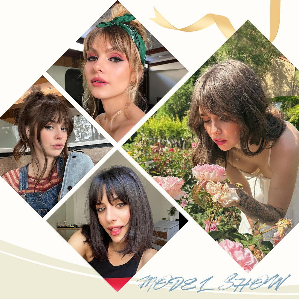 Niceone Hair clip-in bangs quick transformation for events or daily wear.