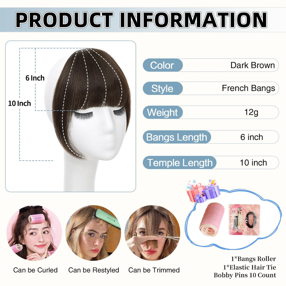 Niceone Hair clip-in bangs temple detail with secure invisible clips for daily wear.
