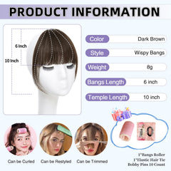 Niceone Hair Wispy Bangs closeup reveals soft realistic texture