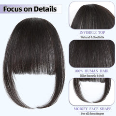 Niceone Hair wispy bangs feathered-fringe detail highlights soft edge finish