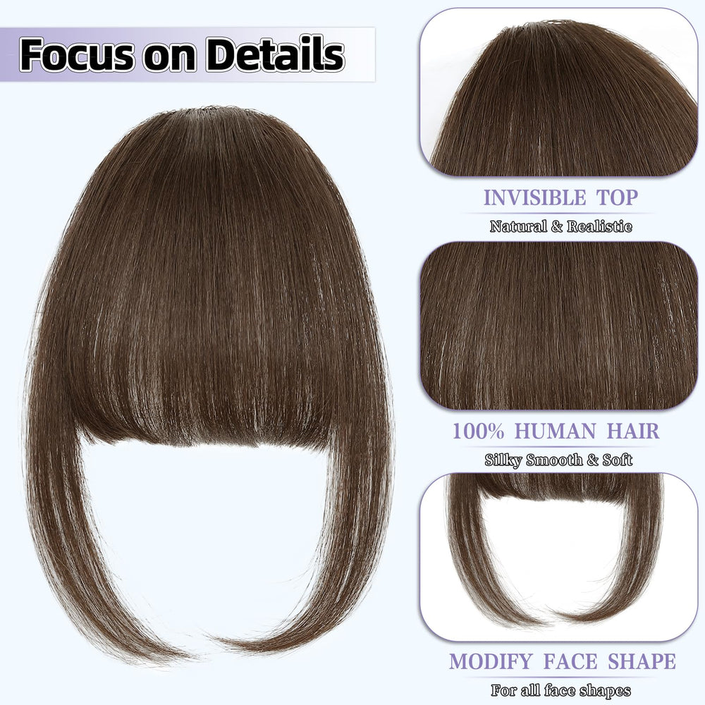 Niceone Hair Wispy Bangs in-motion demonstrates light, comfortable wear for seamless daily styling