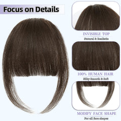 Niceone Hair Wispy Bangs seamless clip demonstrates quick attachment