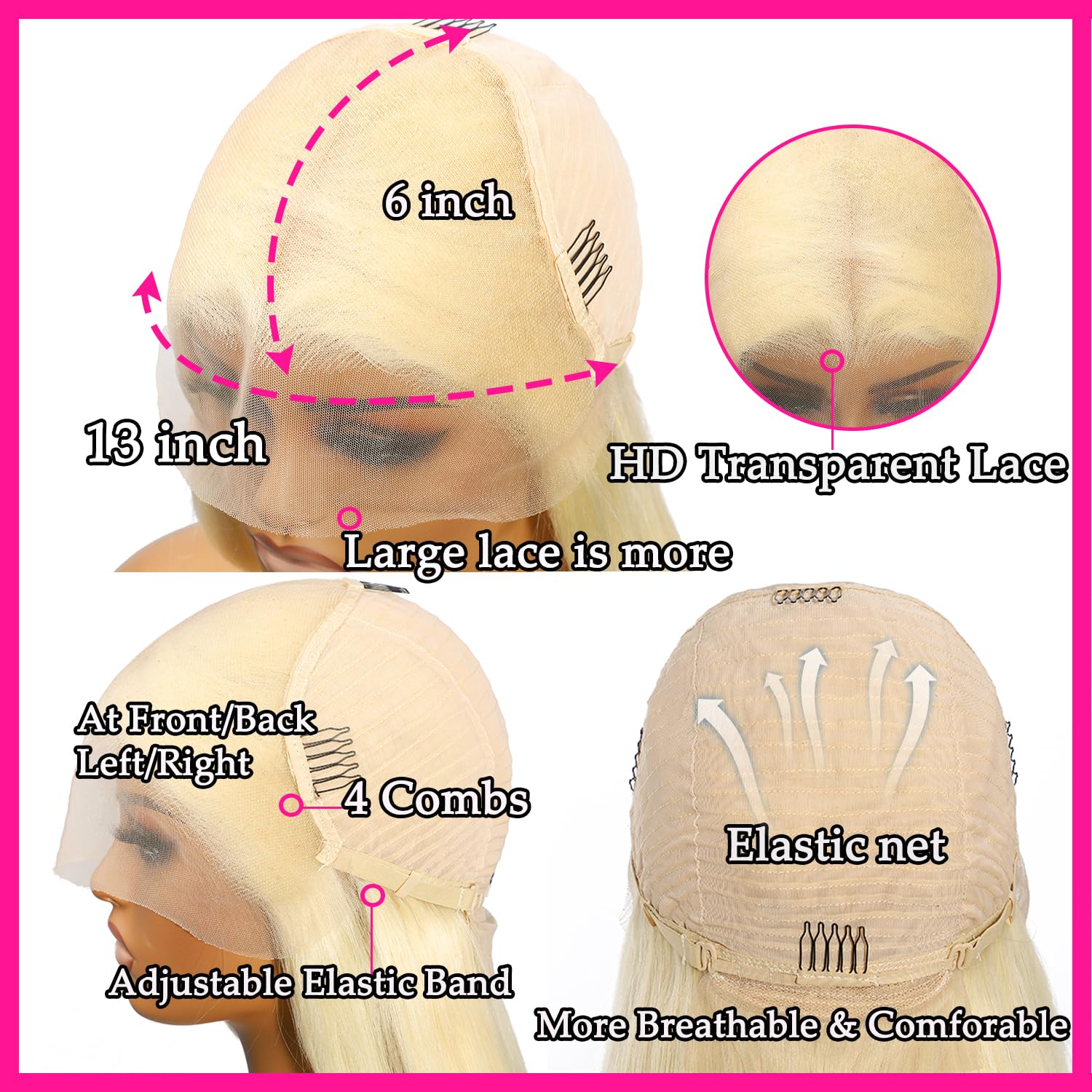 NICILK 613 lace-front wig pre-plucked baby hair for natural hairline