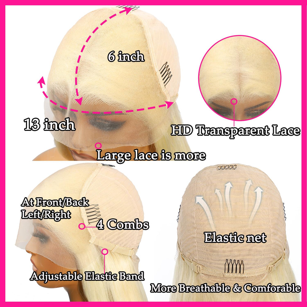 NICILK 613 lace-front wig pre-plucked baby hair for natural hairline