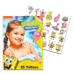 Nickelodeon Spongebob tattoos party-favors: 3 sheets with popular characters ideal for goodie bags.