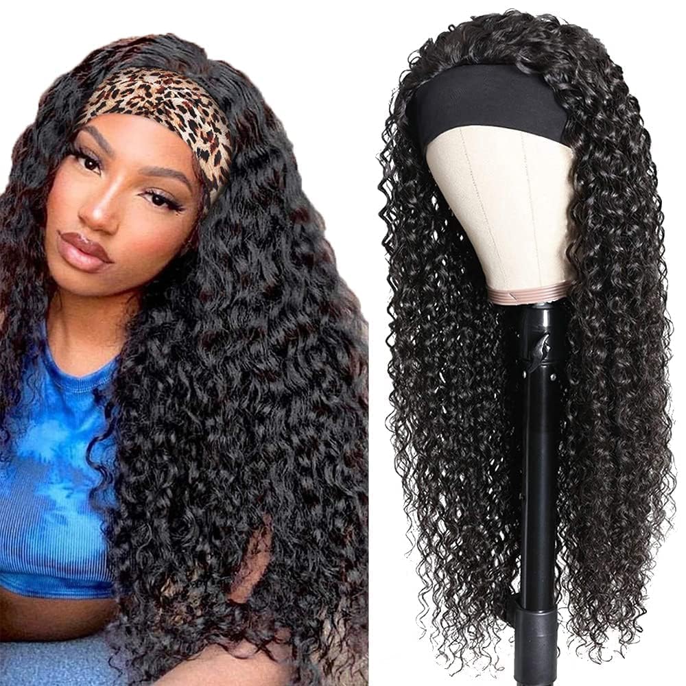 NICMISS deep wave headband wig 16inch for easy, glue-free daily styling