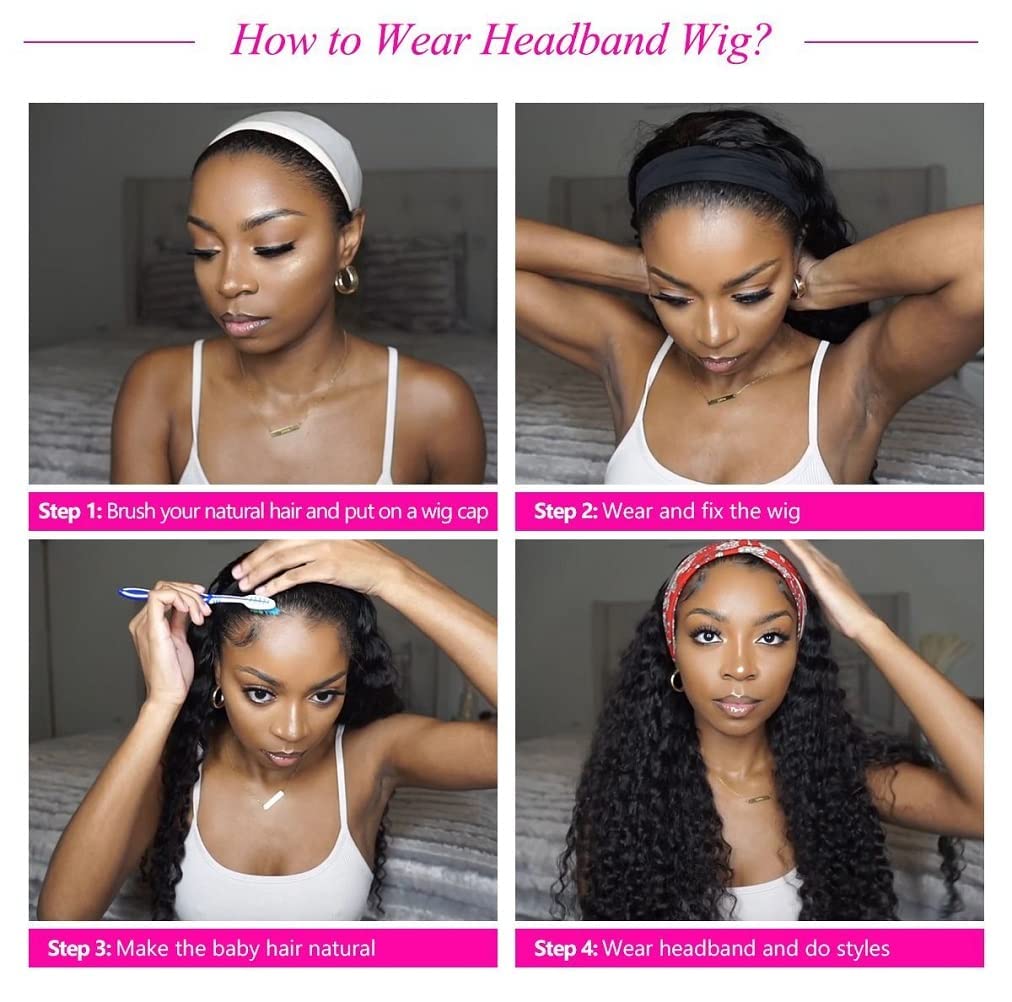 NICMISS wig package includes cap, lashes, and headband