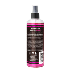 Nicole & Alyssa braid spray packaging box showcased for quick refresh.