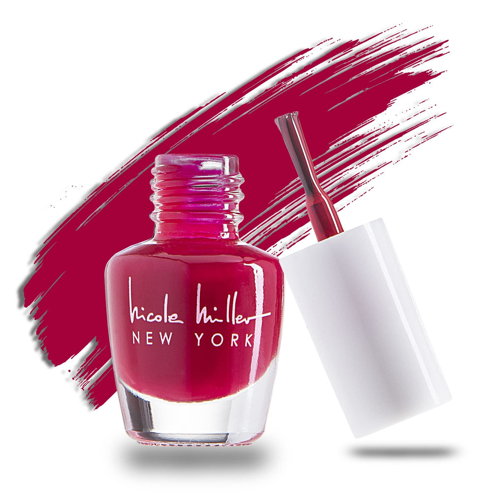 Nicole Miller New York mini nail polish set color swatches show versatile shades.