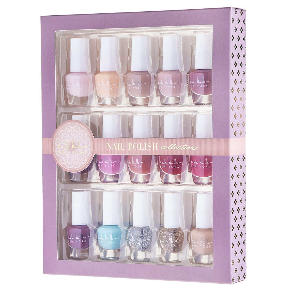 Nicole Miller New York mini nail polish set gift packaging ready for celebrations.