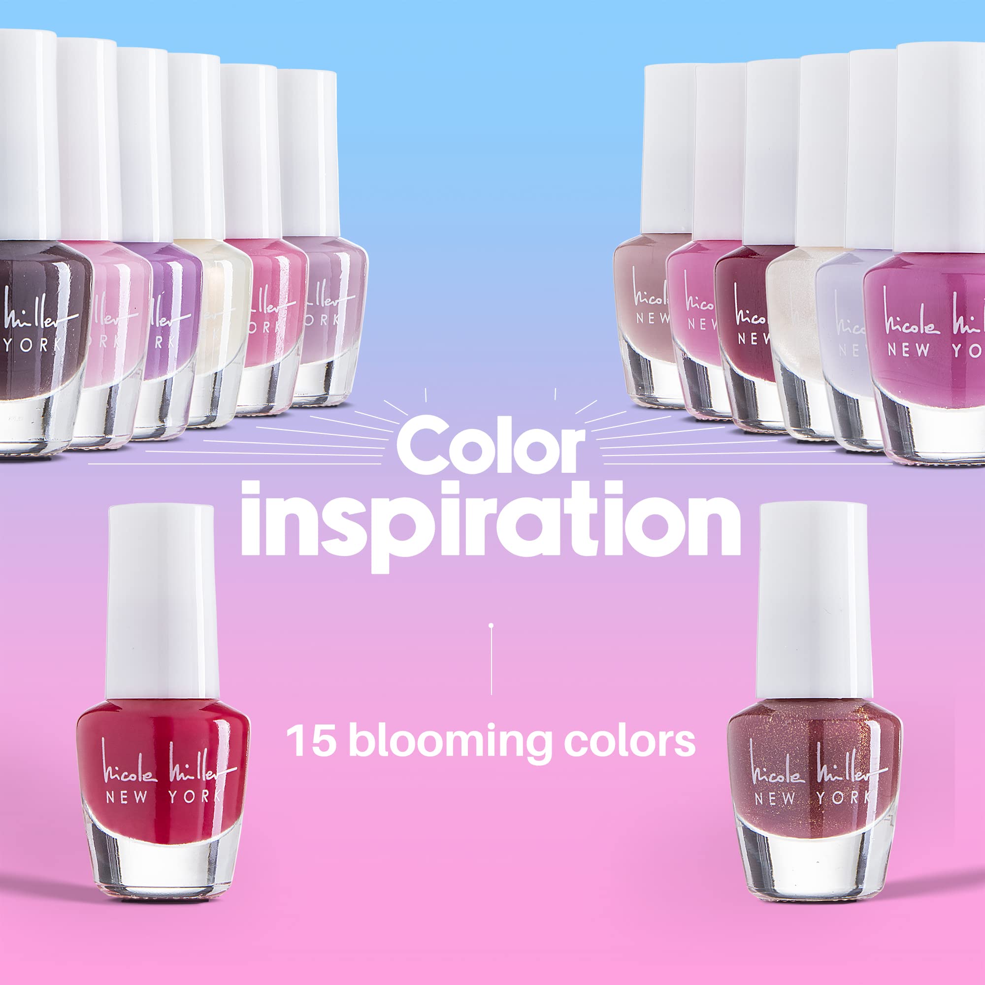 Nicole Miller New York mini nail polish set travel-friendly packaging fits purses and weekends away
